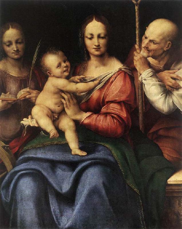 Cesare da Sesto Holy Family with St Catherine oil painting picture